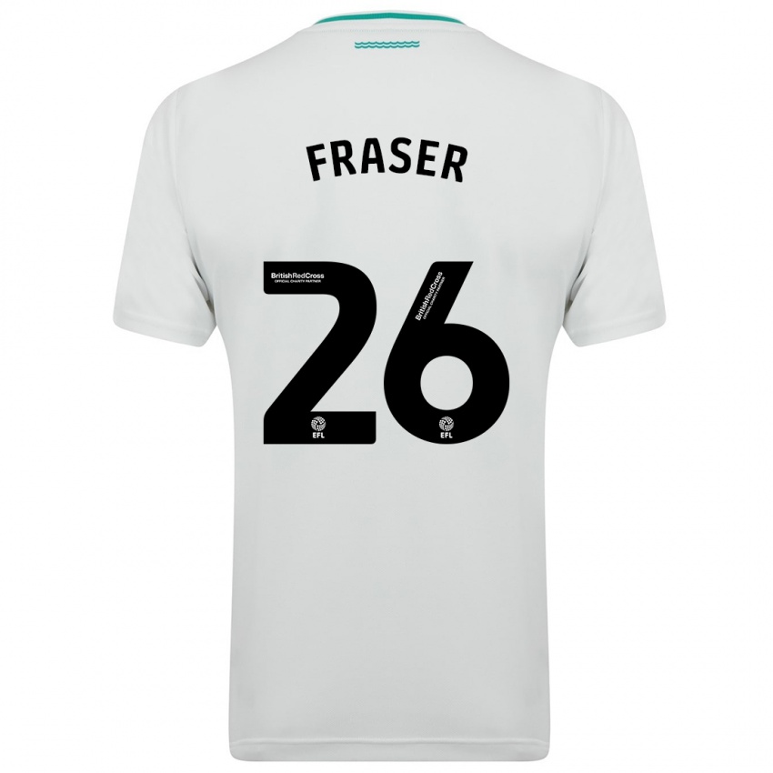 Hombre Camiseta Ryan Fraser #26 Blanco 2ª Equipación 2023/24 La Camisa Perú