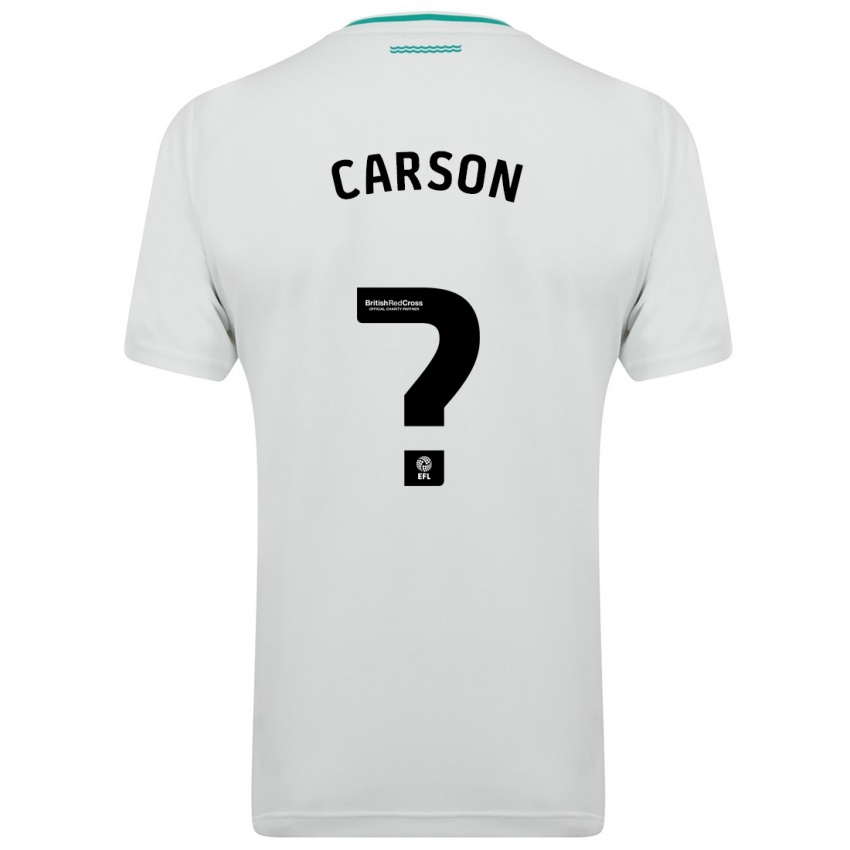 Hombre Camiseta Matty Carson #0 Blanco 2ª Equipación 2023/24 La Camisa Perú