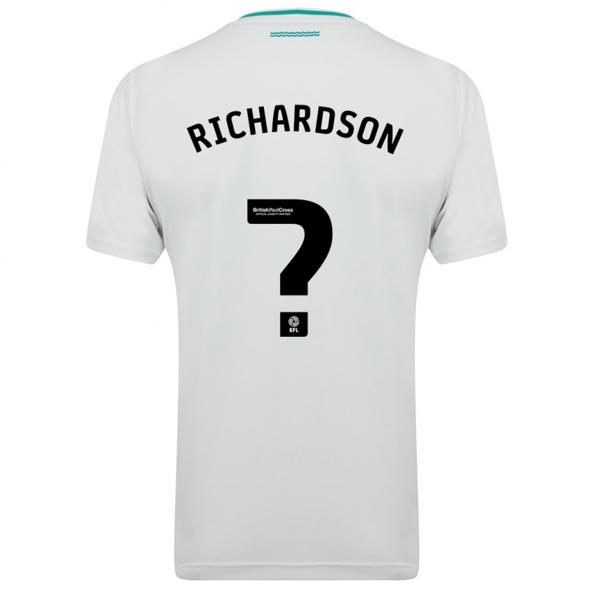 Hombre Camiseta Cale Richardson #0 Blanco 2ª Equipación 2023/24 La Camisa Perú