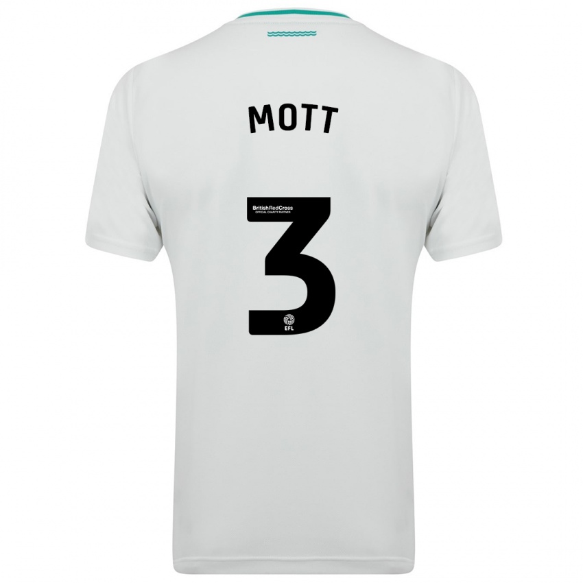 Hombre Camiseta Millicent Mott #3 Blanco 2ª Equipación 2023/24 La Camisa Perú