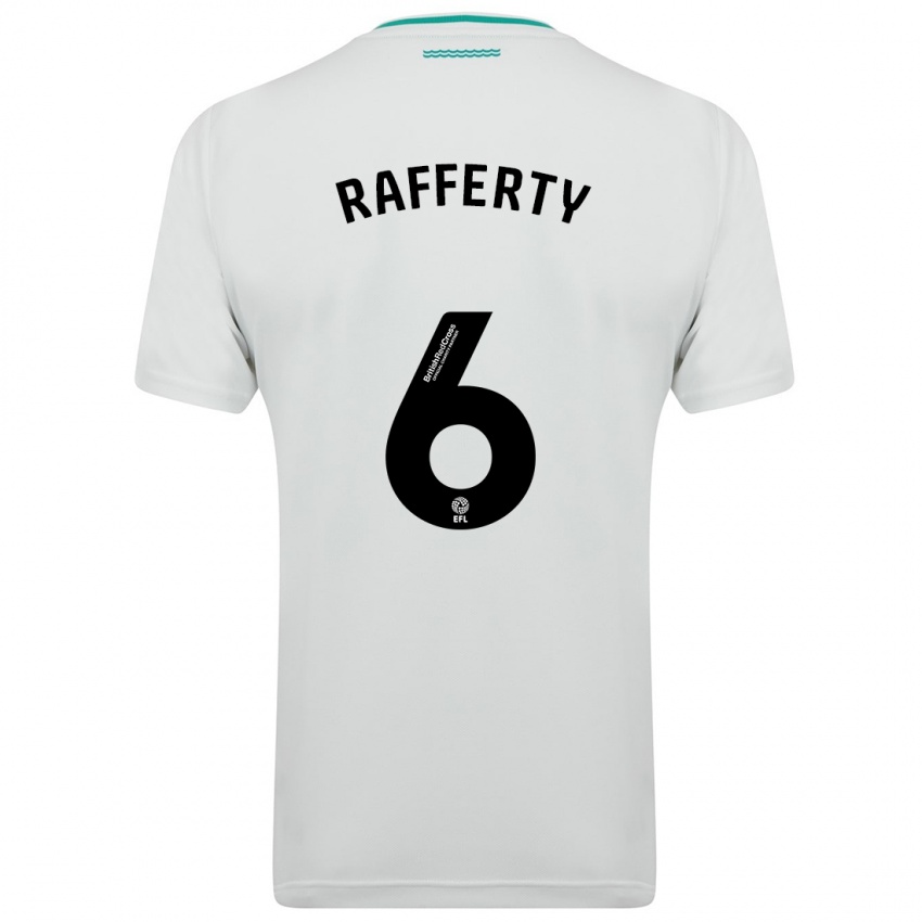 Hombre Camiseta Laura Rafferty #6 Blanco 2ª Equipación 2023/24 La Camisa Perú