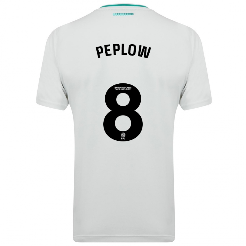 Hombre Camiseta Chloe Peplow #8 Blanco 2ª Equipación 2023/24 La Camisa Perú