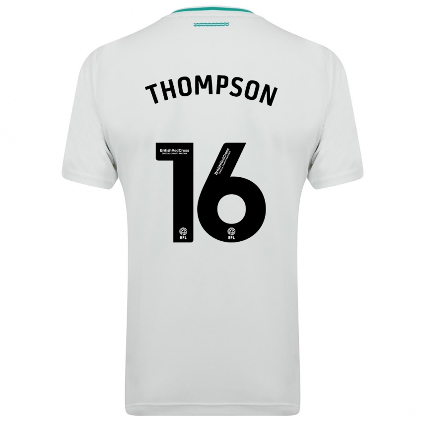 Hombre Camiseta Emma Thompson #16 Blanco 2ª Equipación 2023/24 La Camisa Perú