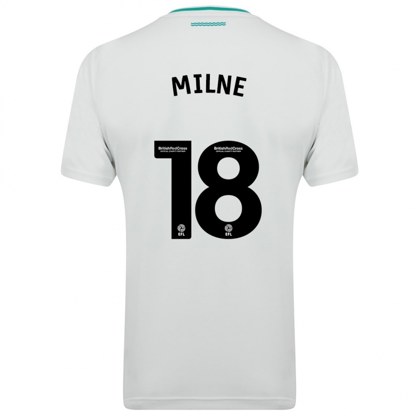 Hombre Camiseta Isabel Milne #18 Blanco 2ª Equipación 2023/24 La Camisa Perú