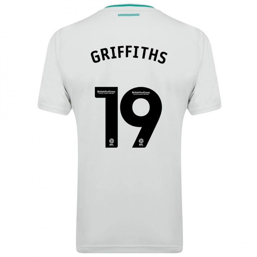 Hombre Camiseta Alice Griffiths #19 Blanco 2ª Equipación 2023/24 La Camisa Perú