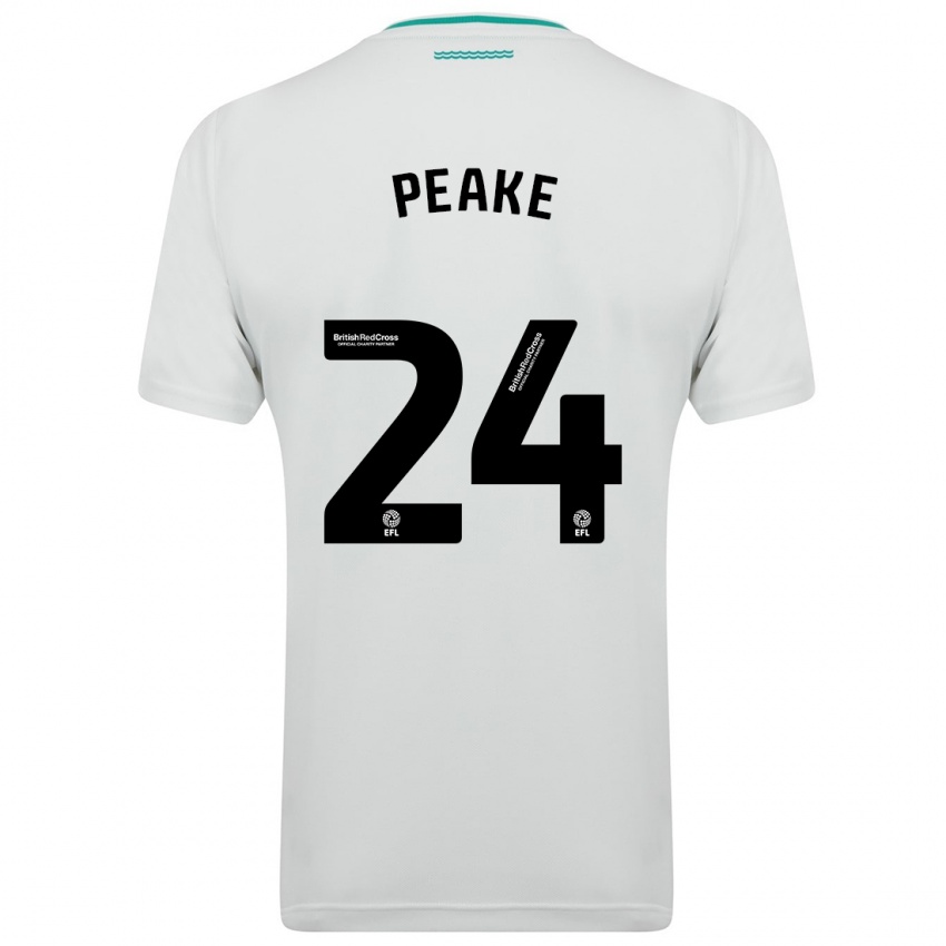 Hombre Camiseta Paige Peake #24 Blanco 2ª Equipación 2023/24 La Camisa Perú