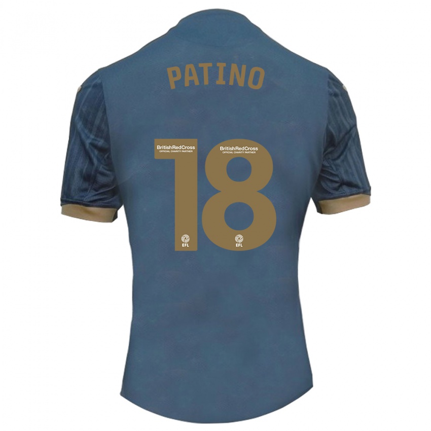 Hombre Camiseta Charlie Patino #18 Verde Azulado Oscuro 2ª Equipación 2023/24 La Camisa Perú