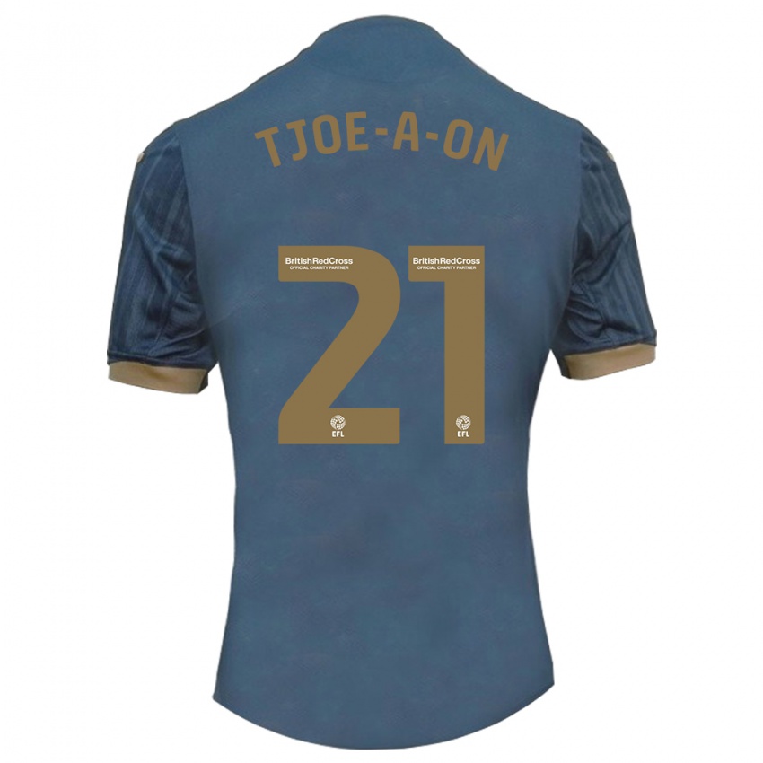 Hombre Camiseta Nathan Tjoe-A-On #21 Verde Azulado Oscuro 2ª Equipación 2023/24 La Camisa Perú