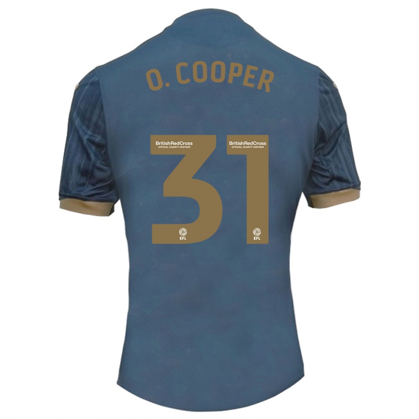 Hombre Camiseta Oliver Cooper #31 Verde Azulado Oscuro 2ª Equipación 2023/24 La Camisa Perú