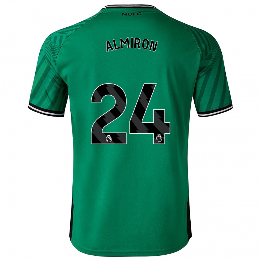 Hombre Camiseta Miguel Almiron #24 Verde 2ª Equipación 2023/24 La Camisa Perú