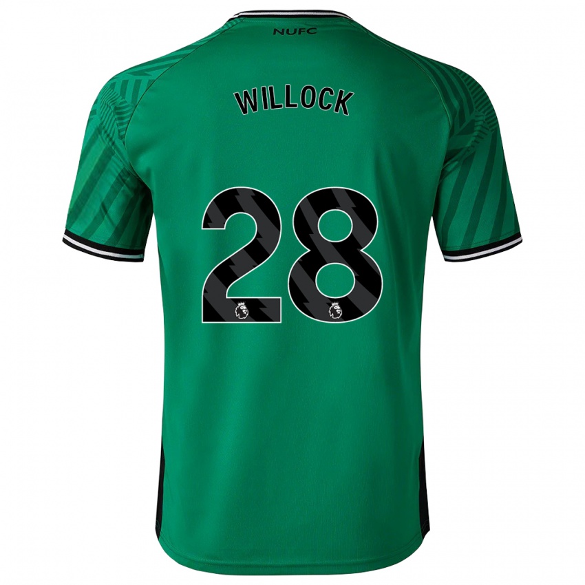 Hombre Camiseta Joe Willock #28 Verde 2ª Equipación 2023/24 La Camisa Perú