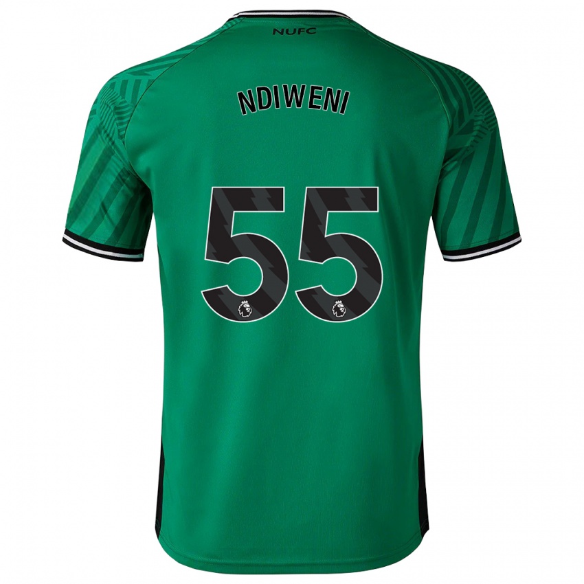 Hombre Camiseta Michael Ndiweni #55 Verde 2ª Equipación 2023/24 La Camisa Perú