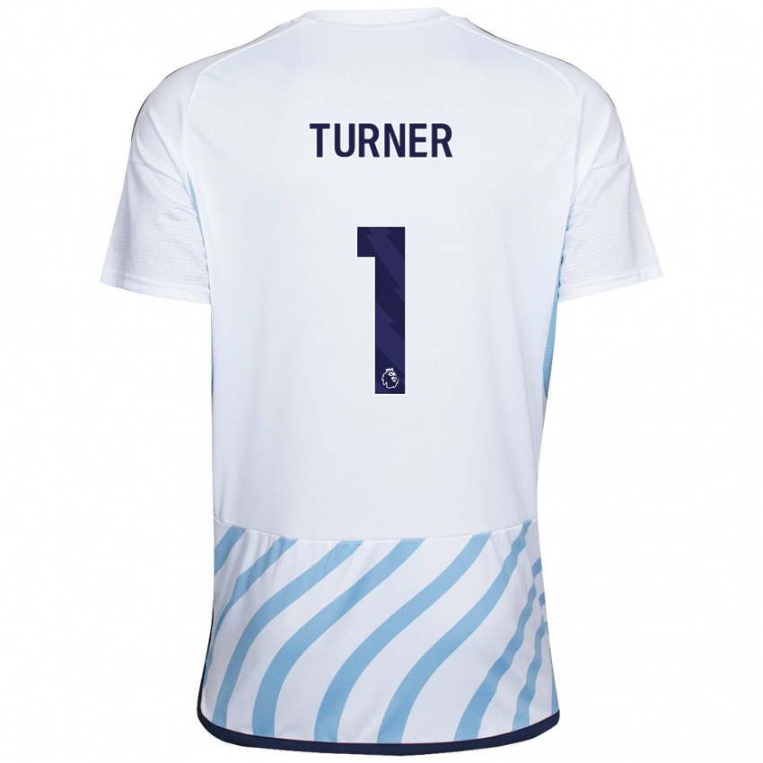 Hombre Camiseta Matt Turner #1 Blanco Azul 2ª Equipación 2023/24 La Camisa Perú