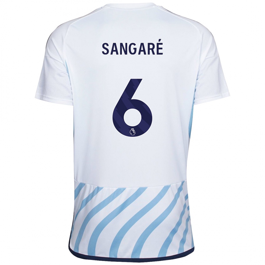 Hombre Camiseta Ibrahim Sangare #6 Blanco Azul 2ª Equipación 2023/24 La Camisa Perú