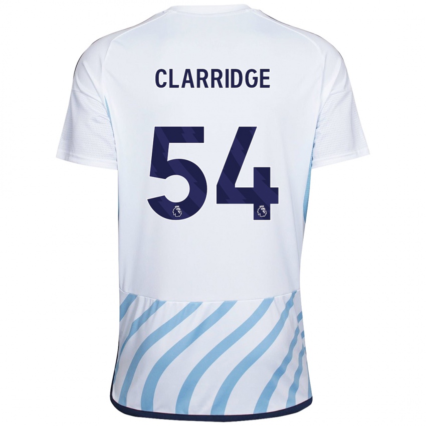 Hombre Camiseta James Clarridge #54 Blanco Azul 2ª Equipación 2023/24 La Camisa Perú