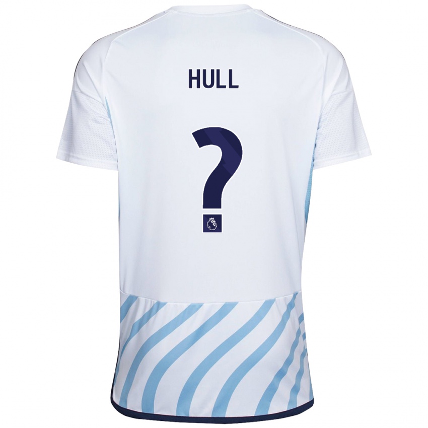 Hombre Camiseta Ethan Hull #0 Blanco Azul 2ª Equipación 2023/24 La Camisa Perú