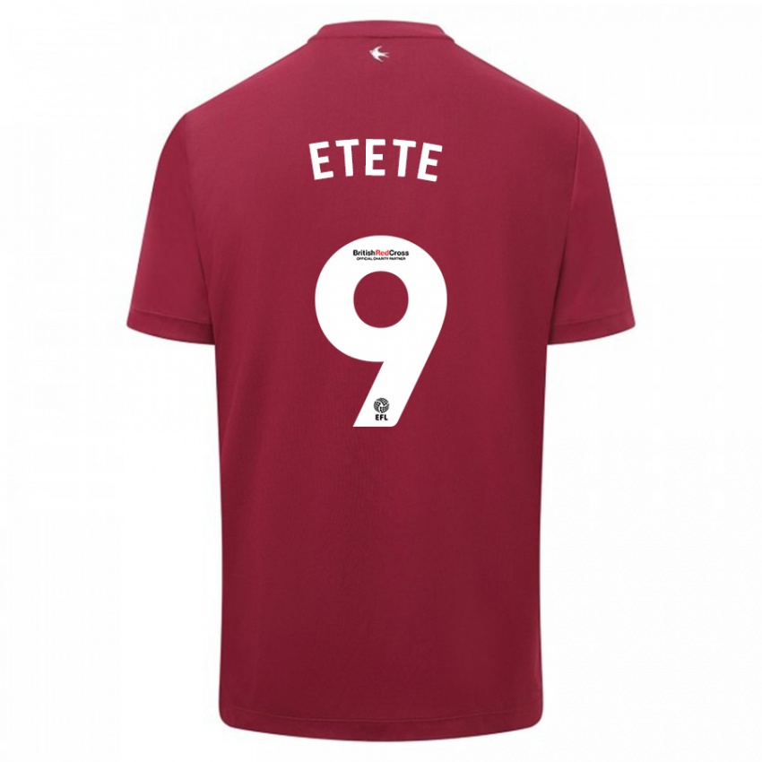 Hombre Camiseta Kion Etete #9 Rojo 2ª Equipación 2023/24 La Camisa Perú