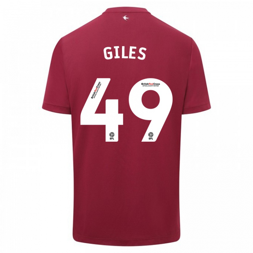 Hombre Camiseta Luey Giles #49 Rojo 2ª Equipación 2023/24 La Camisa Perú