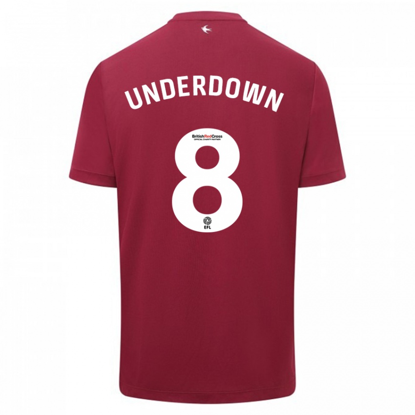 Hombre Camiseta Kanisha Underdown #8 Rojo 2ª Equipación 2023/24 La Camisa Perú