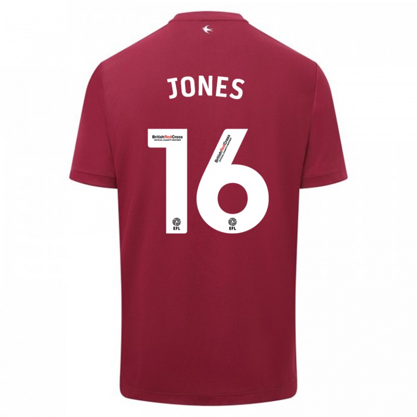 Hombre Camiseta Ellie Jones #16 Rojo 2ª Equipación 2023/24 La Camisa Perú