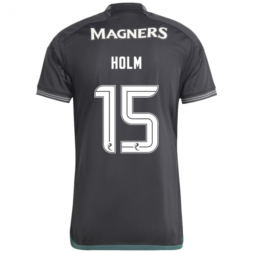 Hombre Camiseta Odin Thiago Holm #15 Negro 2ª Equipación 2023/24 La Camisa Perú