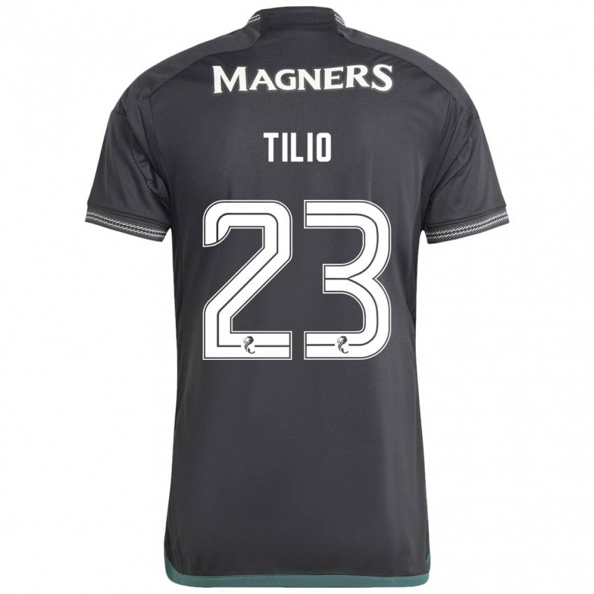 Hombre Camiseta Marco Tilio #23 Negro 2ª Equipación 2023/24 La Camisa Perú