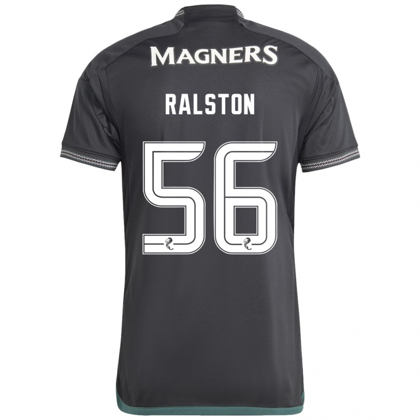 Hombre Camiseta Anthony Ralston #56 Negro 2ª Equipación 2023/24 La Camisa Perú