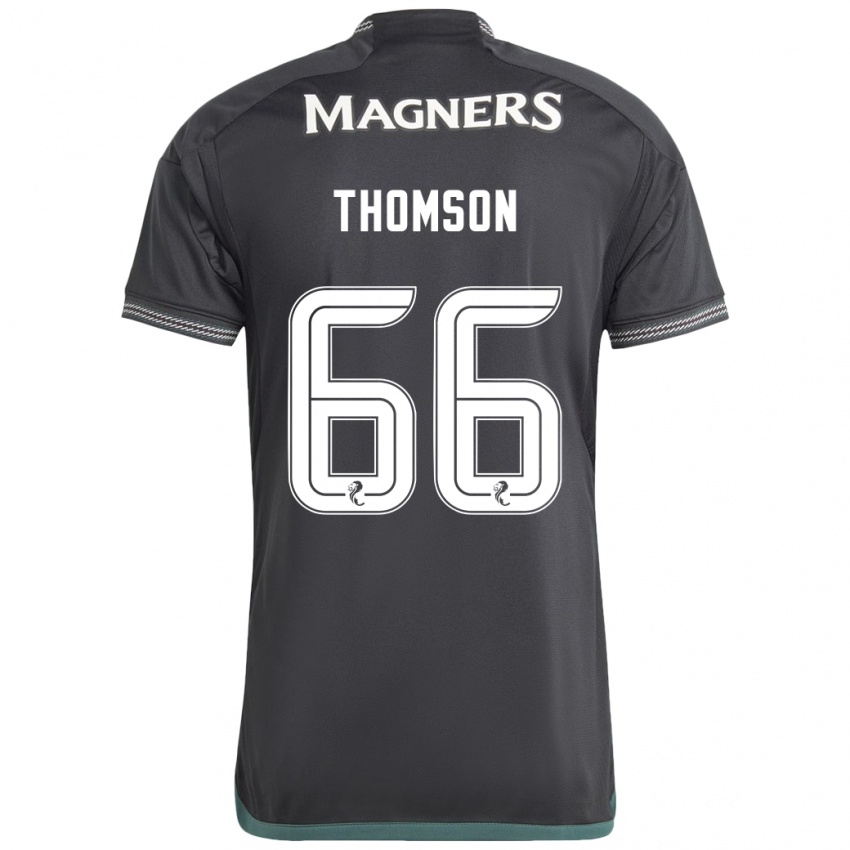 Hombre Camiseta Corey Thomson #66 Negro 2ª Equipación 2023/24 La Camisa Perú