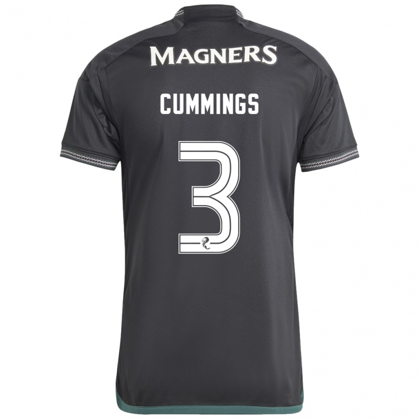 Hombre Camiseta Sydney Cummings #3 Negro 2ª Equipación 2023/24 La Camisa Perú