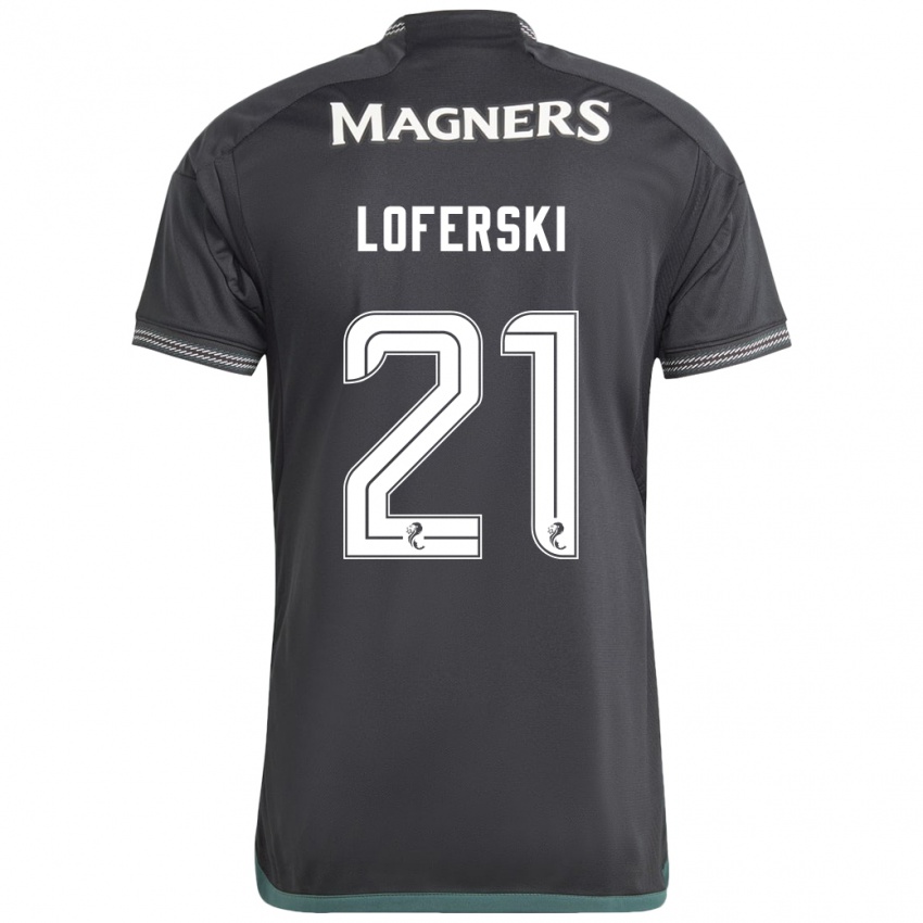 Hombre Camiseta Kit Loferski #21 Negro 2ª Equipación 2023/24 La Camisa Perú