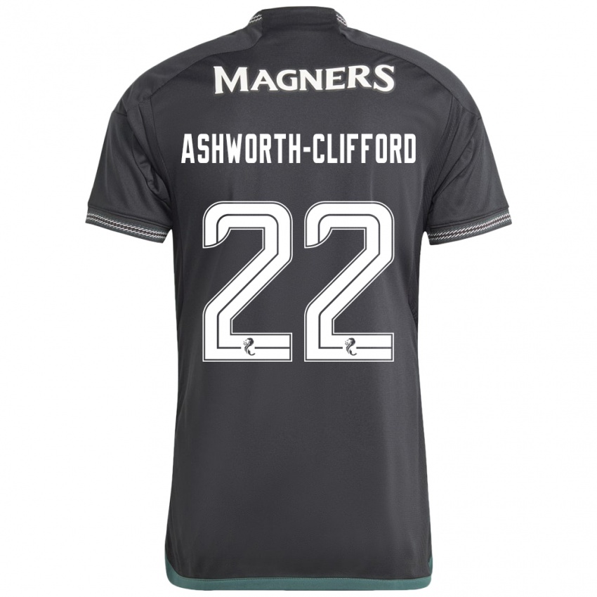 Hombre Camiseta Lucy Ashworth-Clifford #22 Negro 2ª Equipación 2023/24 La Camisa Perú