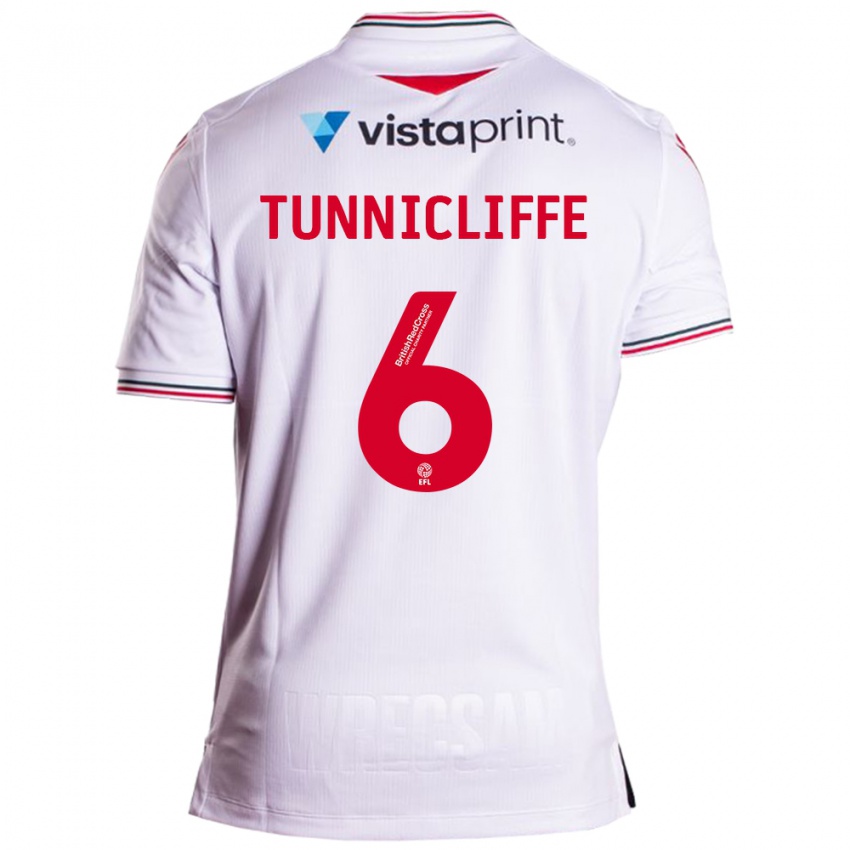 Hombre Camiseta Jordan Tunnicliffe #6 Blanco 2ª Equipación 2023/24 La Camisa Perú