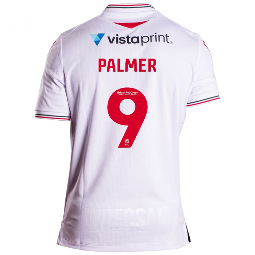 Hombre Camiseta Ollie Palmer #9 Blanco 2ª Equipación 2023/24 La Camisa Perú