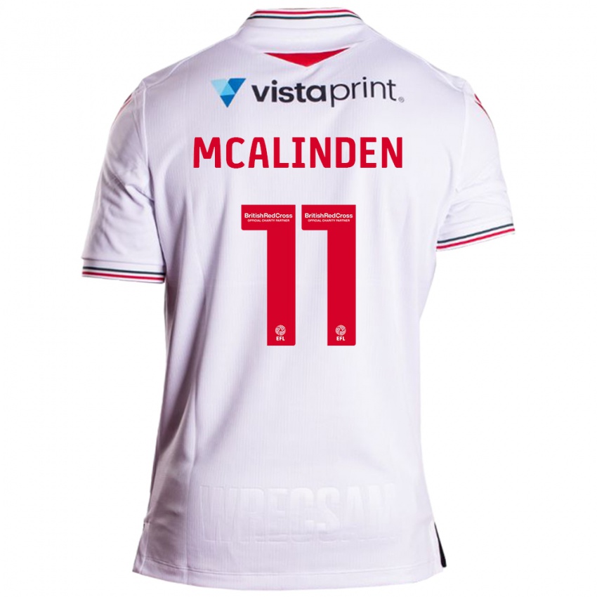 Hombre Camiseta Liam Mcalinden #11 Blanco 2ª Equipación 2023/24 La Camisa Perú