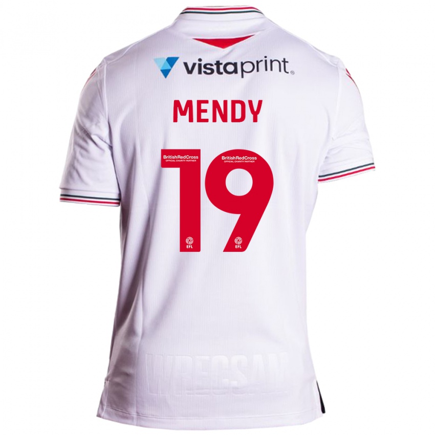 Hombre Camiseta Jacob Mendy #19 Blanco 2ª Equipación 2023/24 La Camisa Perú