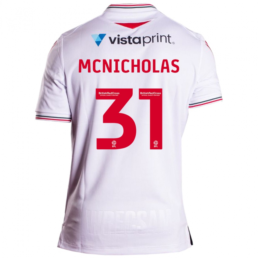 Hombre Camiseta Luke Mcnicholas #31 Blanco 2ª Equipación 2023/24 La Camisa Perú