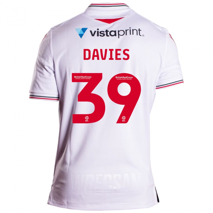 Hombre Camiseta Daniel Davies #39 Blanco 2ª Equipación 2023/24 La Camisa Perú