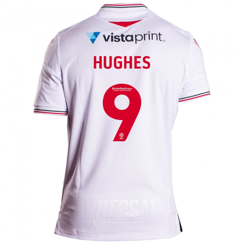 Hombre Camiseta Rosie Hughes #9 Blanco 2ª Equipación 2023/24 La Camisa Perú