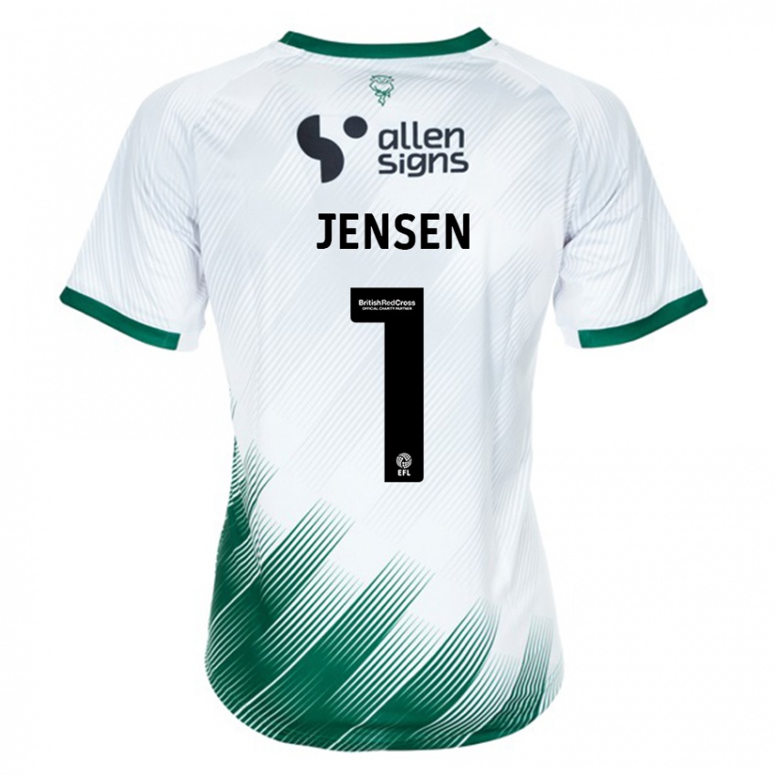 Hombre Camiseta Lukas Jensen #1 Blanco 2ª Equipación 2023/24 La Camisa Perú