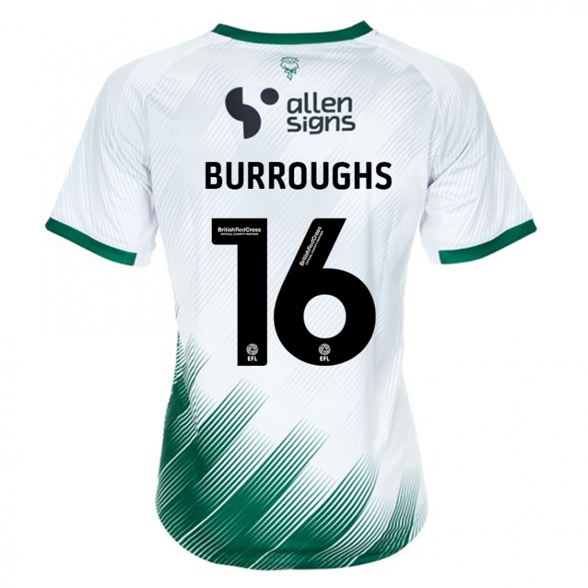 Hombre Camiseta Jack Burroughs #16 Blanco 2ª Equipación 2023/24 La Camisa Perú