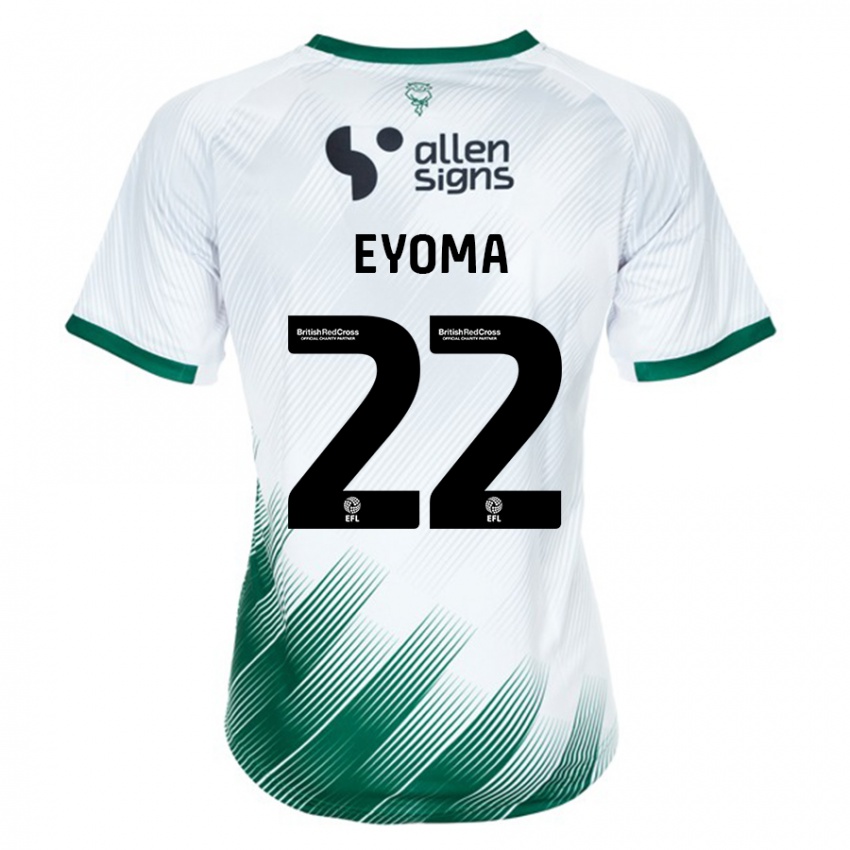 Hombre Camiseta Timothy Eyoma #22 Blanco 2ª Equipación 2023/24 La Camisa Perú