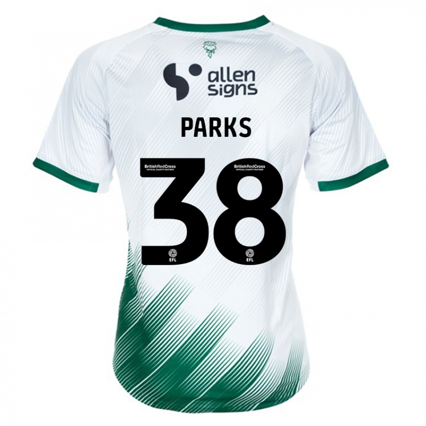 Hombre Camiseta Charlie Parks #38 Blanco 2ª Equipación 2023/24 La Camisa Perú