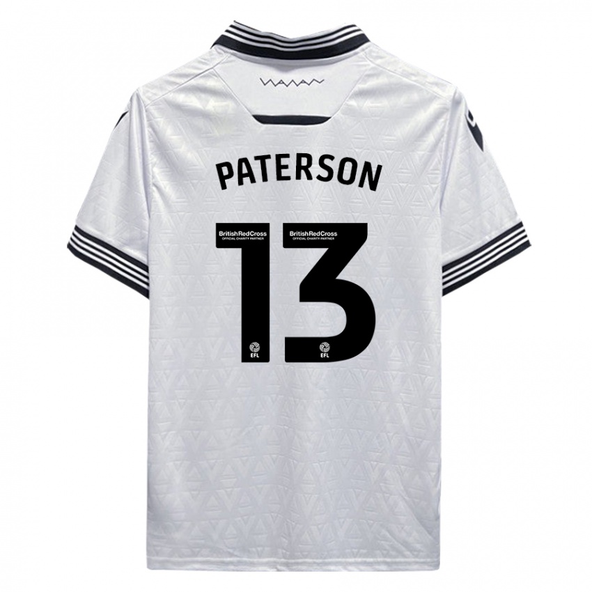 Hombre Camiseta Callum Paterson #13 Blanco 2ª Equipación 2023/24 La Camisa Perú