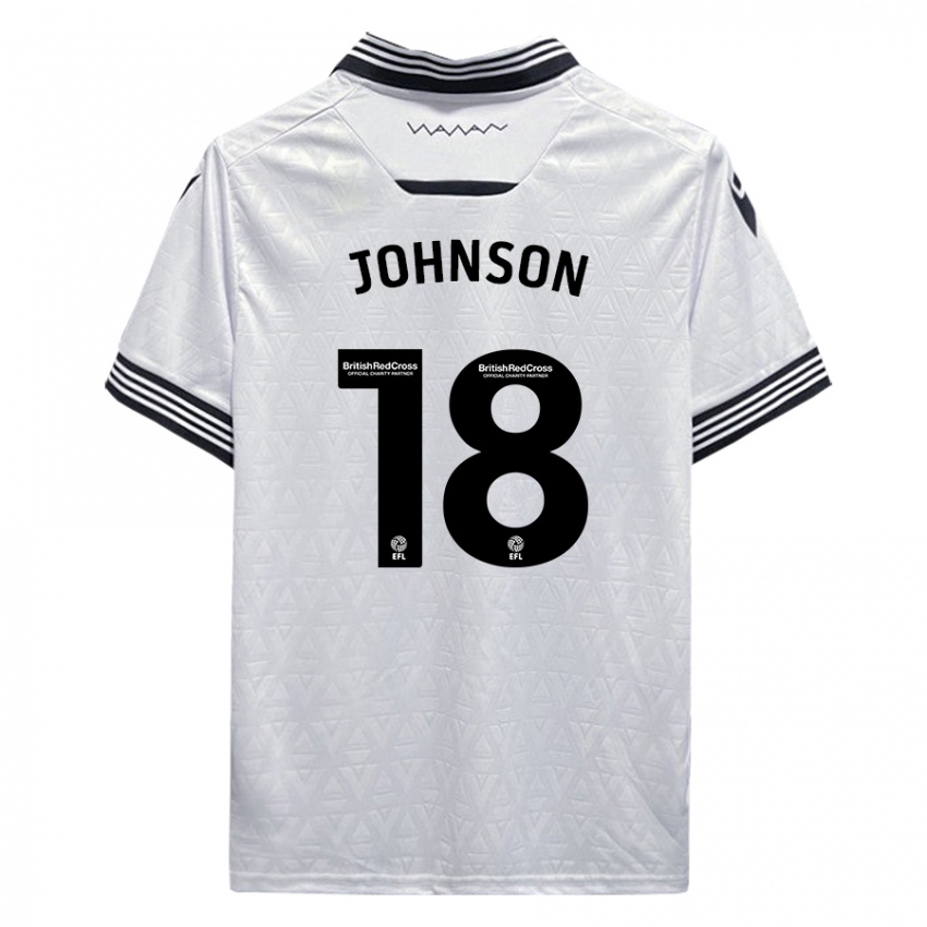 Hombre Camiseta Marvin Johnson #18 Blanco 2ª Equipación 2023/24 La Camisa Perú