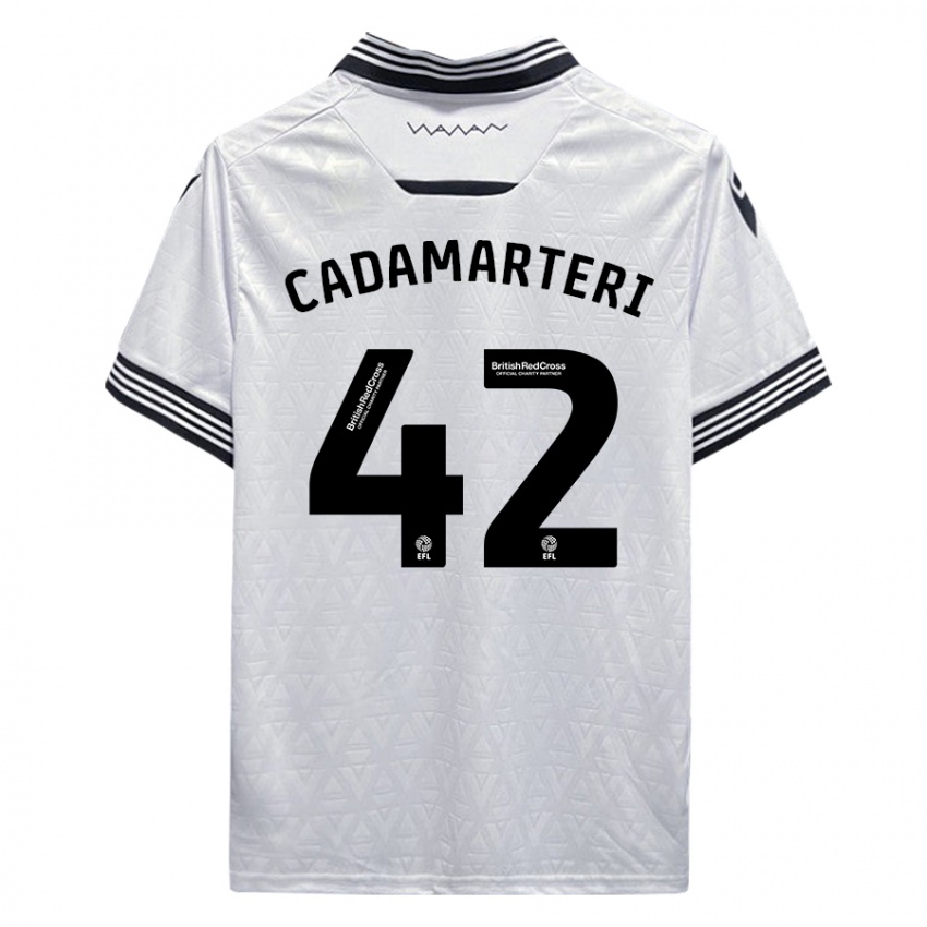 Hombre Camiseta Bailey Cadamarteri #42 Blanco 2ª Equipación 2023/24 La Camisa Perú