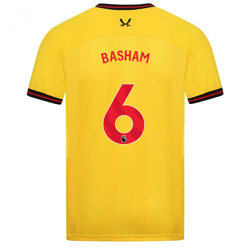 Hombre Camiseta Chris Basham #6 Amarillo 2ª Equipación 2023/24 La Camisa Perú