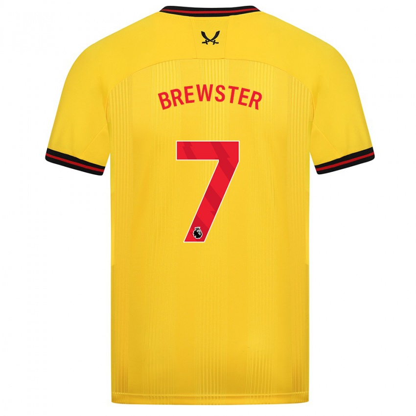 Hombre Camiseta Rhian Brewster #7 Amarillo 2ª Equipación 2023/24 La Camisa Perú