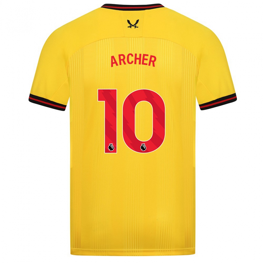 Hombre Camiseta Cameron Archer #10 Amarillo 2ª Equipación 2023/24 La Camisa Perú