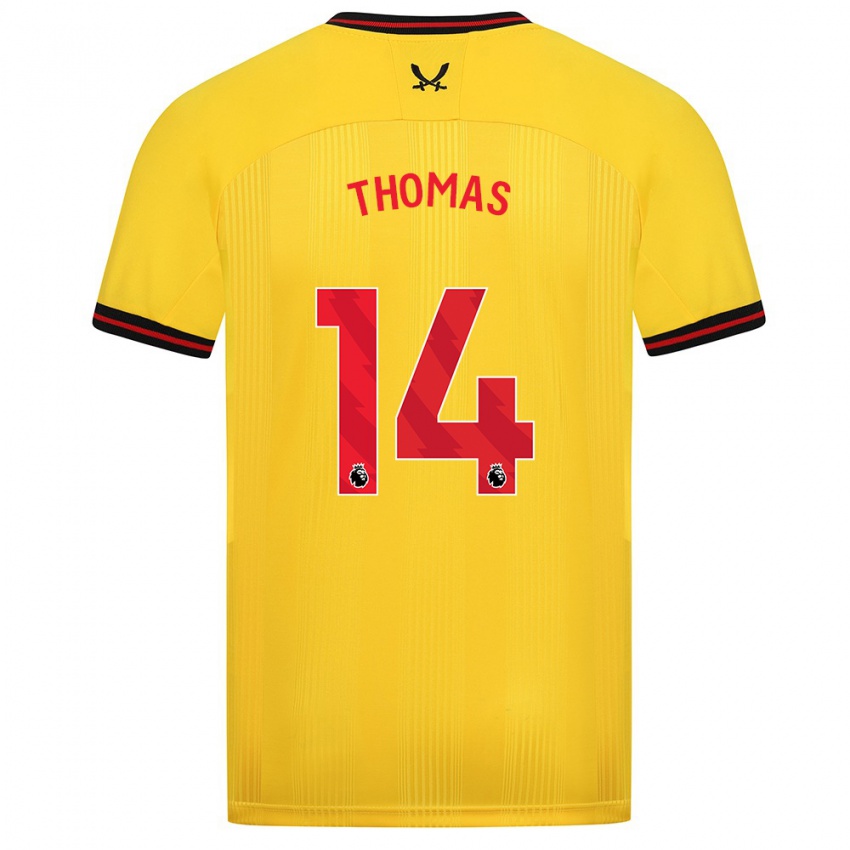 Hombre Camiseta Luke Thomas #14 Amarillo 2ª Equipación 2023/24 La Camisa Perú