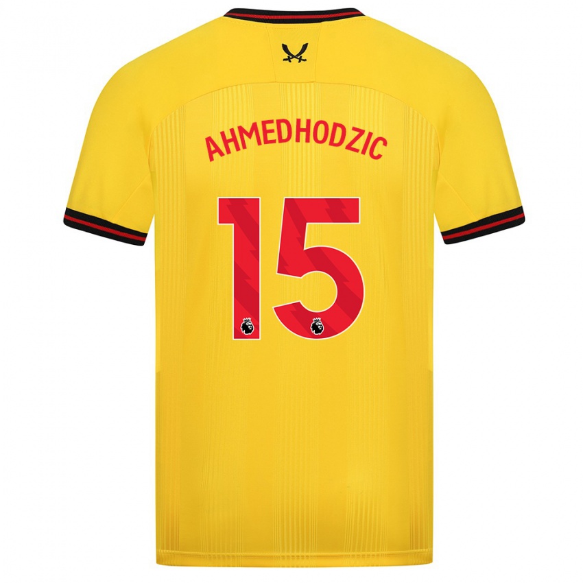 Hombre Camiseta Anel Ahmedhodzic #15 Amarillo 2ª Equipación 2023/24 La Camisa Perú